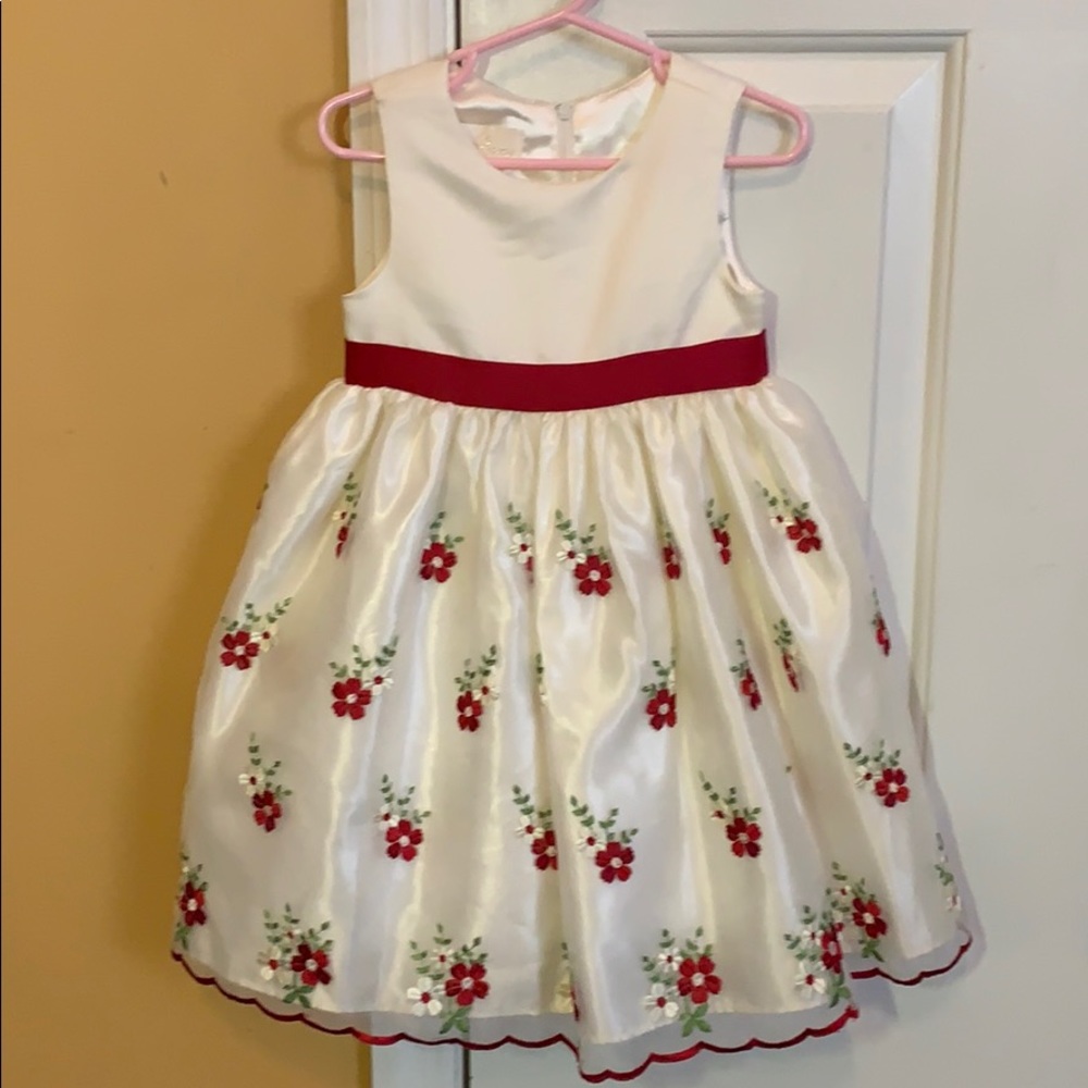 American Princess Ivory-Burgundy dress